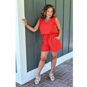 She's Got The Look Red Romper